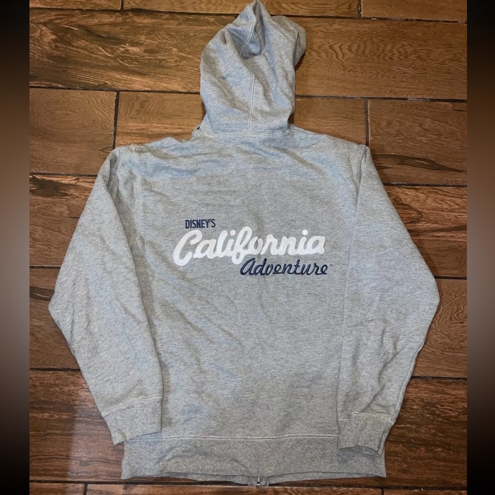 Vintage Disney California Adventure Embroidered Full Zip Hoodie Size XS
